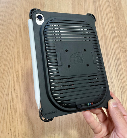 iPad mini 6 cooling case with Pencil attached back view