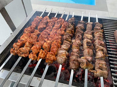 Chicken and lamb skewers