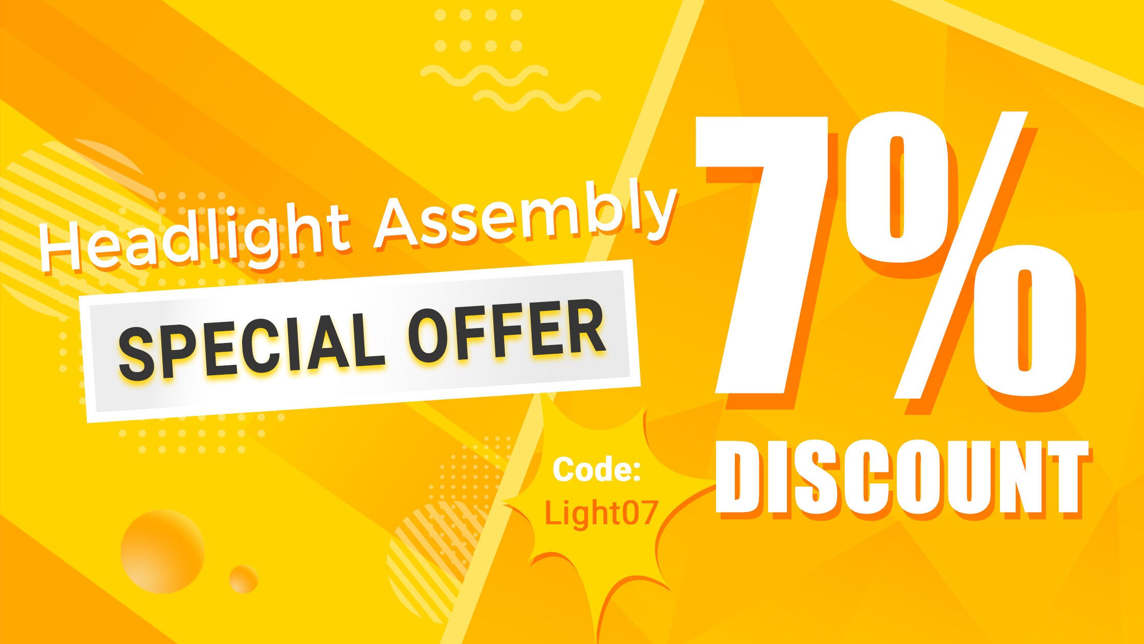 headlight assembly discount banner