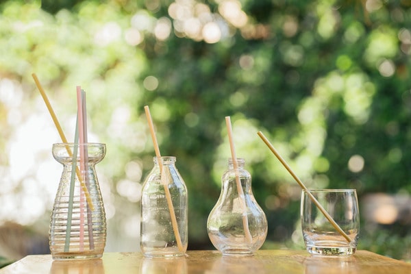 Coco Tossed Bamboo Tumbler with Straw