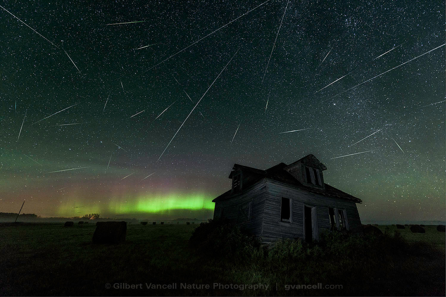 Perseids meteor shower in Arborg, Manitoba – Canada