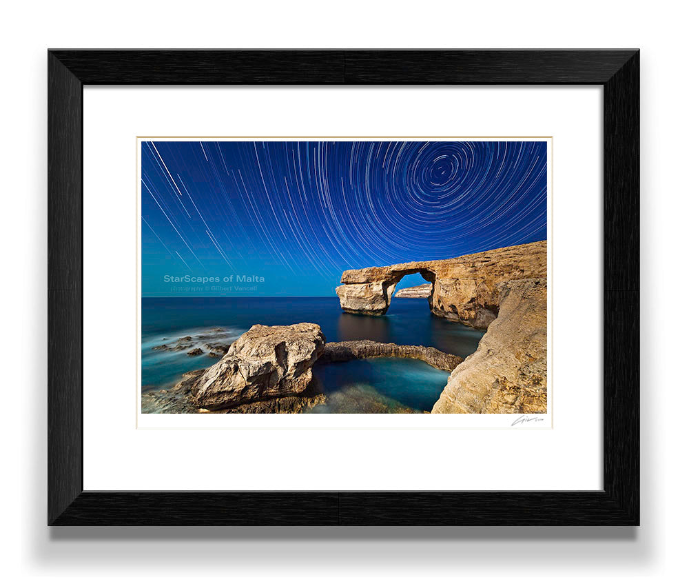Star trails over the Azure Window | High Quality Prints of Malta & Gozo ...