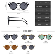 Load image into Gallery viewer, Gifts by Lori2022 Vintage Round Sunglasses Women Brand Designer Classic Retro Small Frame Sun Glasses Lady Black Driving Eyewear Korean Stylecanadiantire, faire, jcpenny, kohl&#39;s, macys, marshalls, next, nordstrom, ross, target, tjmax, walmart, wish, woot0