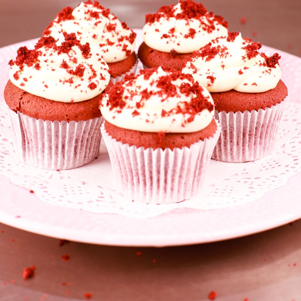 pink velvet wedding cupcakes