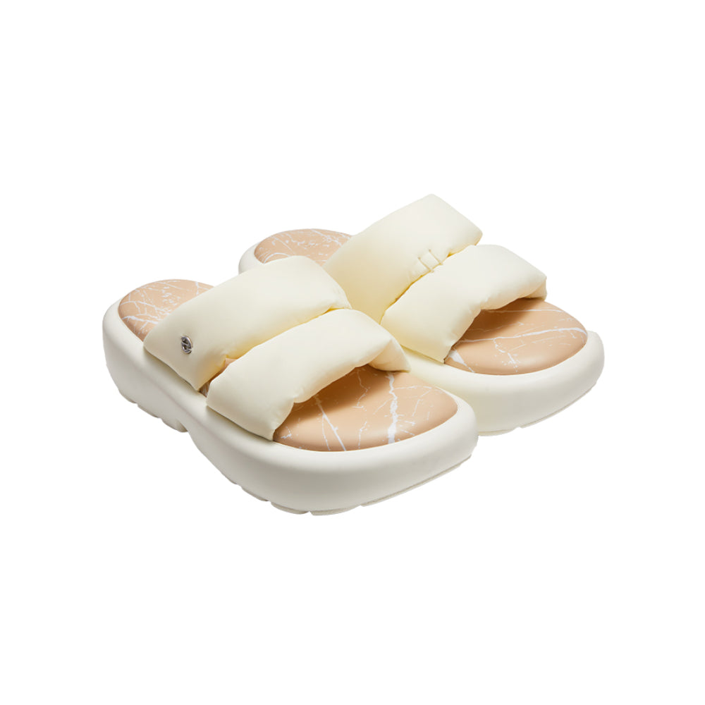 Lost In Echo Double Strap Pump Slipper Beige