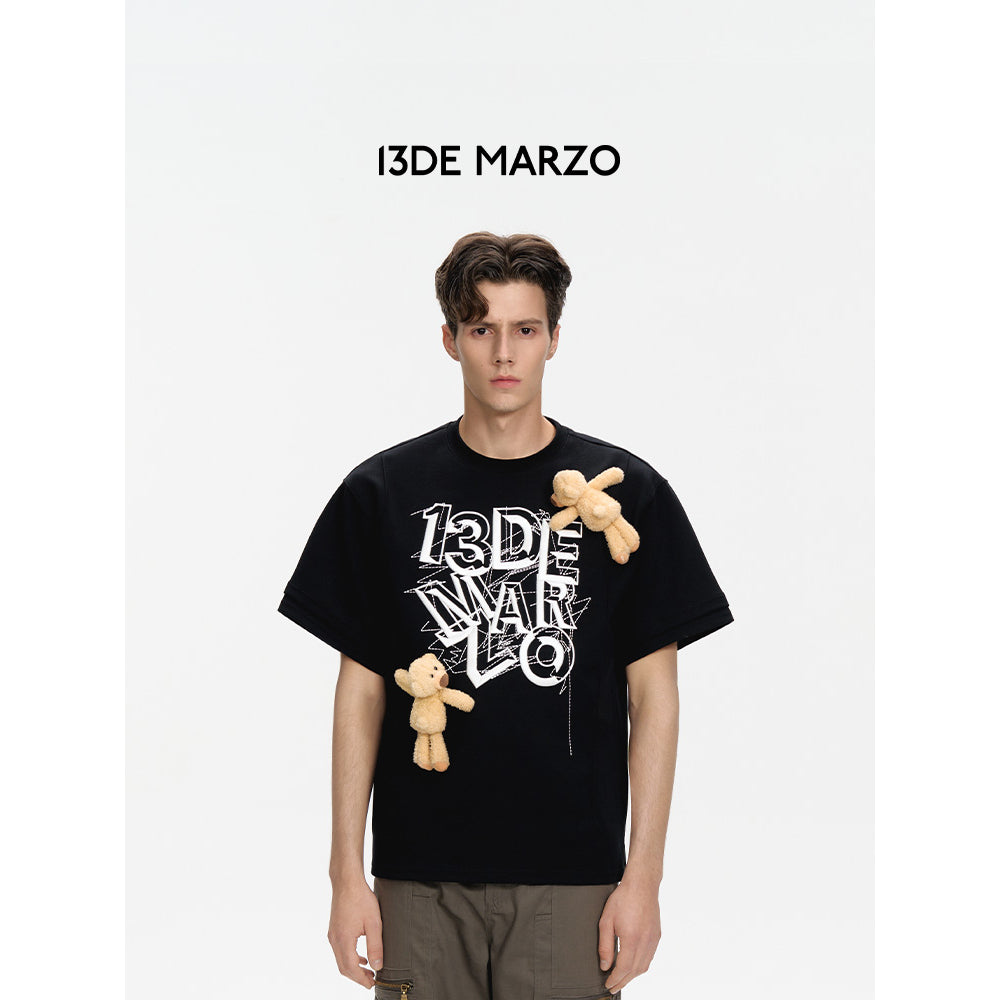 13De Marzo Maze Suture Logo Tee Black