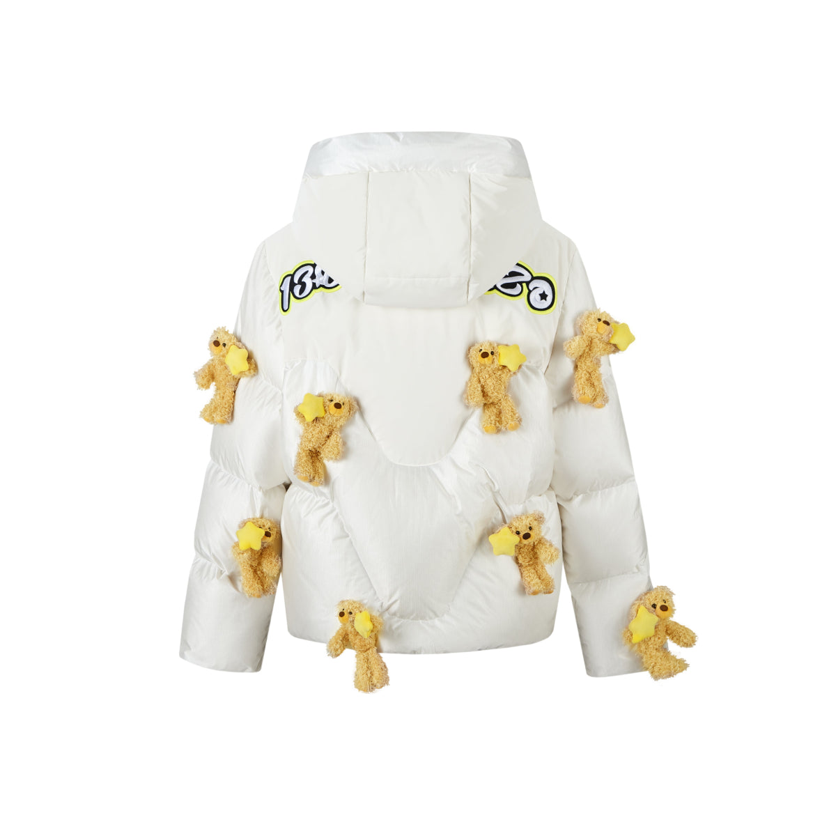 13De Marzo Mini Bears Star Luminous Down Jacket White