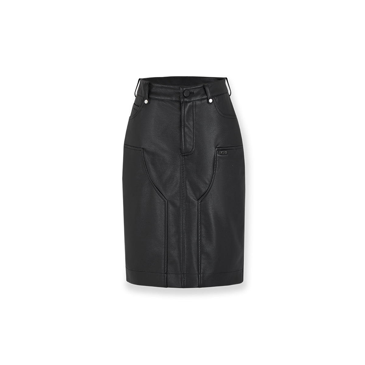 NotAwear Matte Elasticity Leather Skirt Black