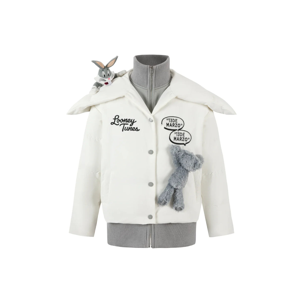 13De Marzo X Looney Tunes Bugs Bunny Down Jacket White