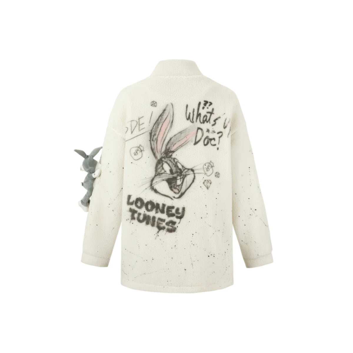 13De Marzo X Looney Tunes Bugs Bunny Fleece Jacket White