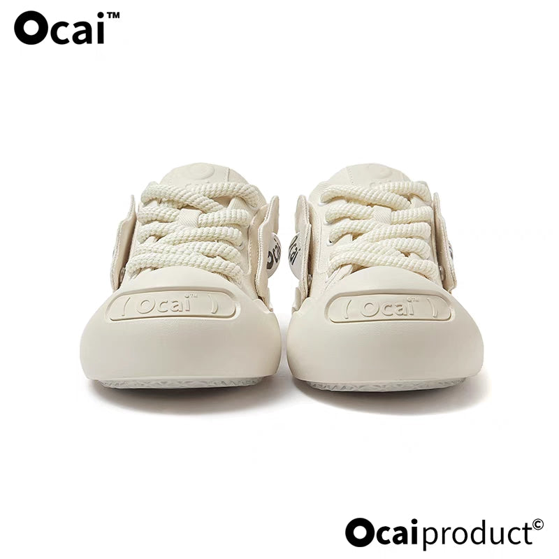 Ocai Detachable Logo Smile Sneaker White