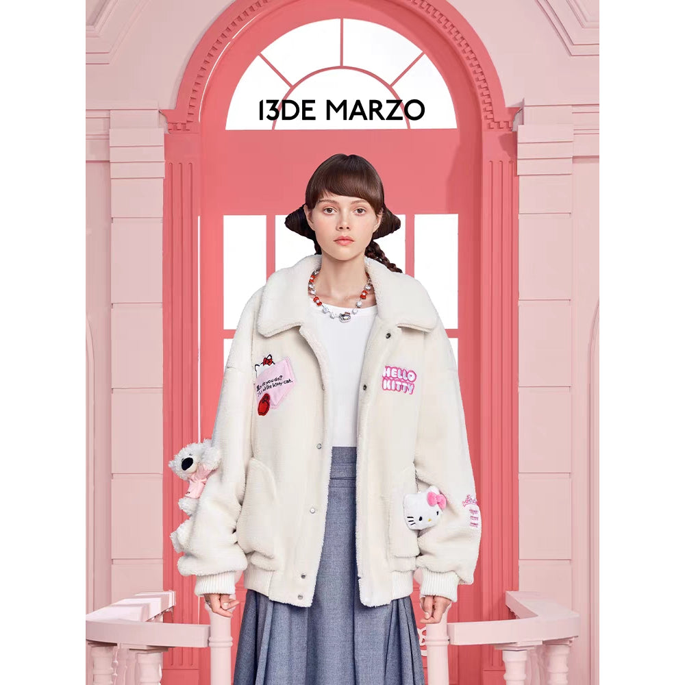 13De Marzo X Hello Kitty Bear Fleece Coat Pink – Mores Studio