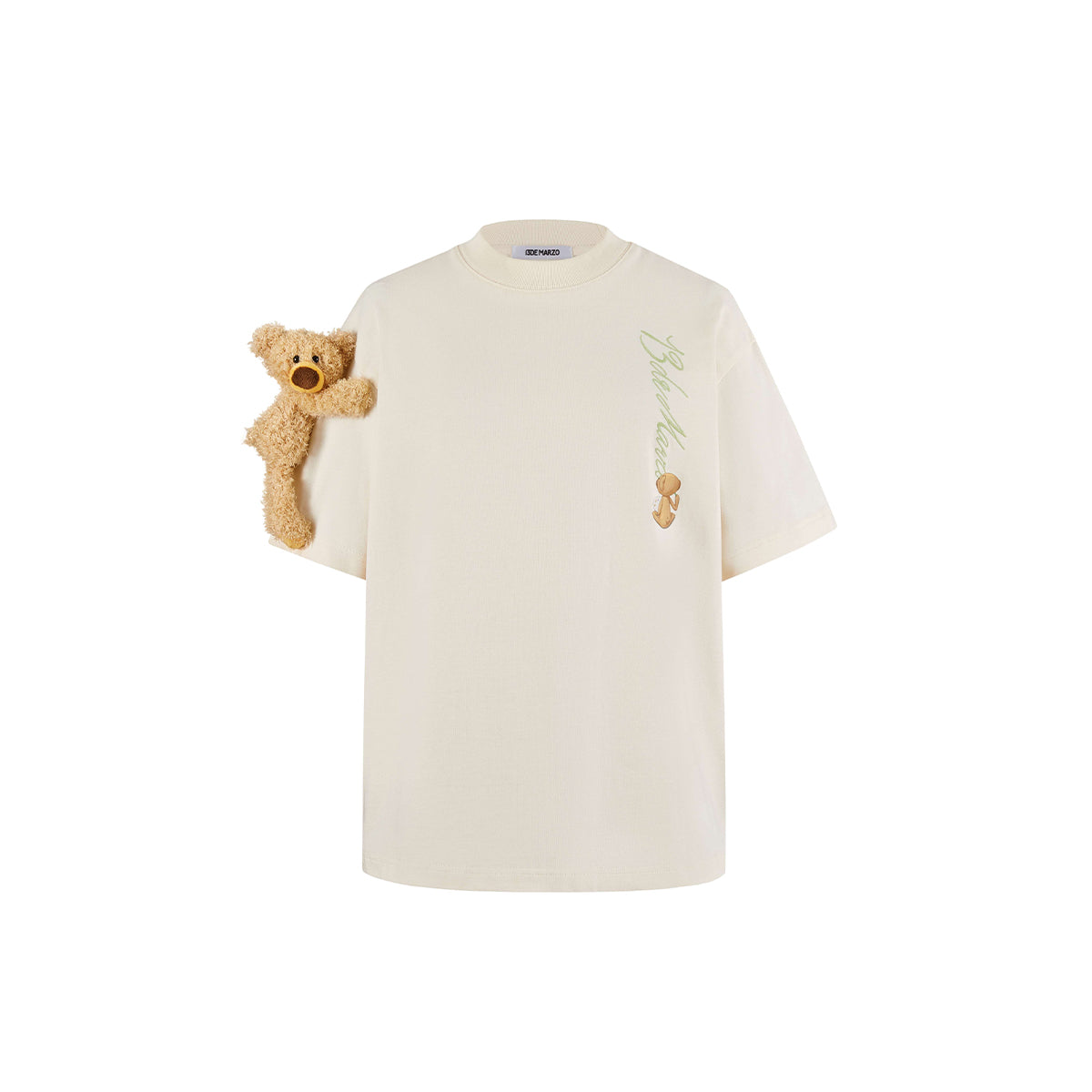 13De Marzo Macaron Logo T-Shirt Beige