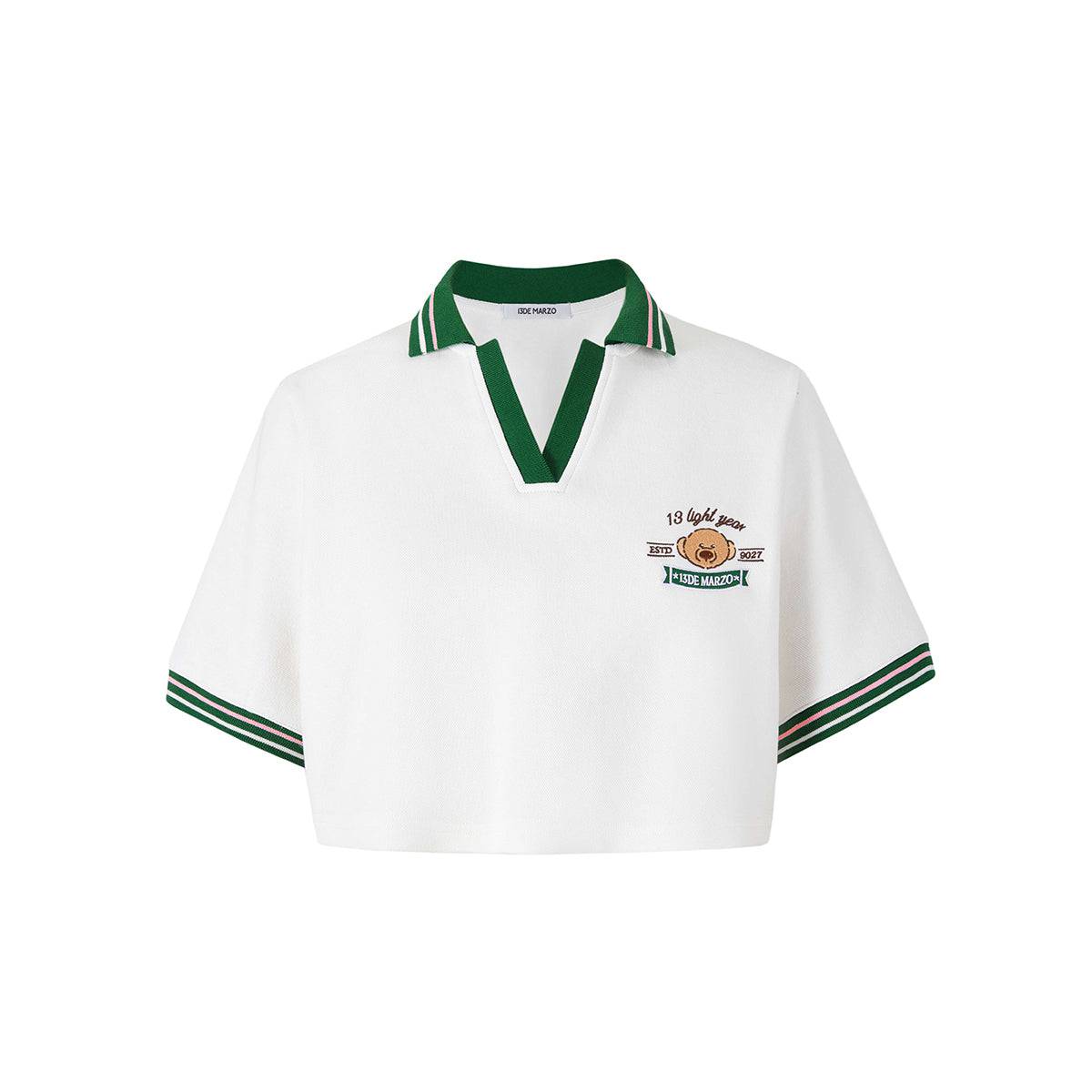 13De Marzo Vintage Tennis Top White