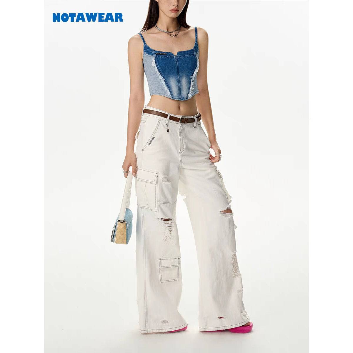 NotAwear Destroyed Pocket Oversized Jeans