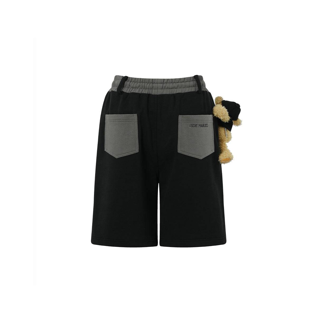 13De Marzo Clipping Logo Bear Shorts Black