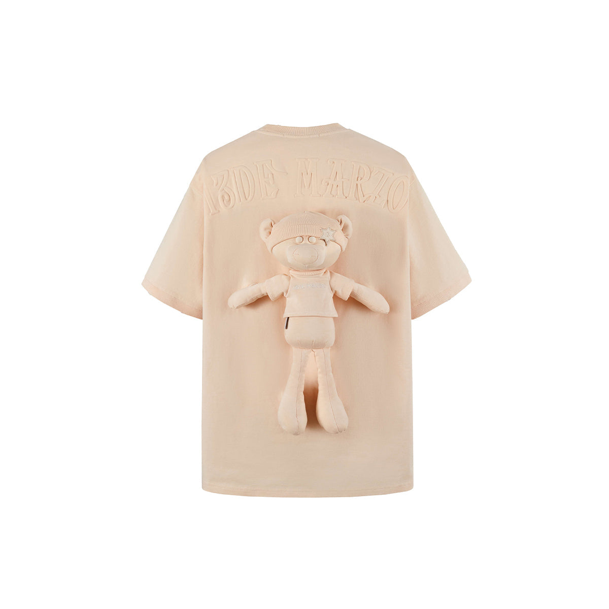 13De Marzo Bear Embossment Tee Beige