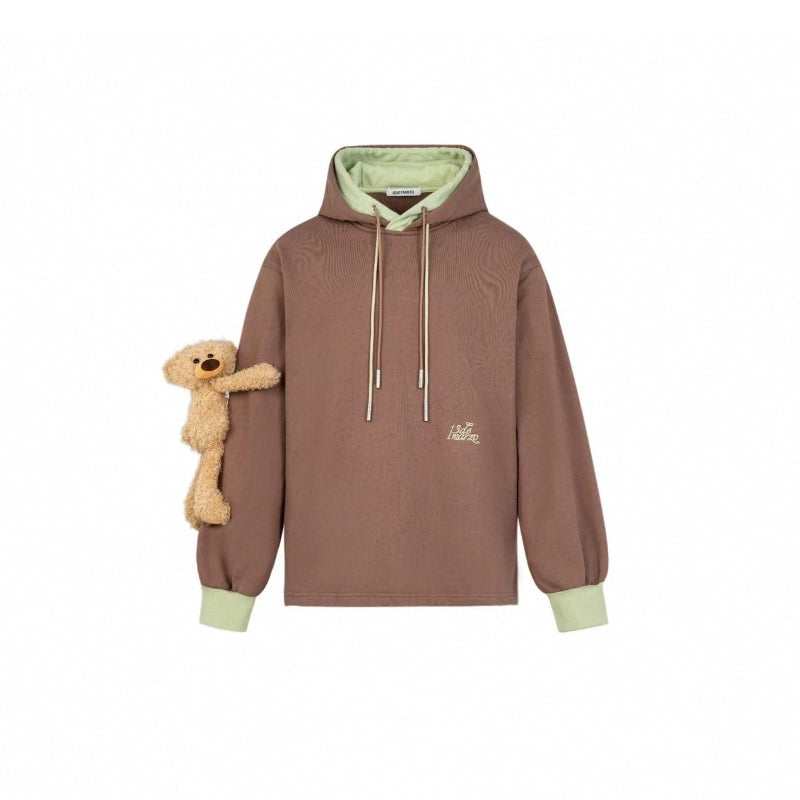 13De Marzo Bear Forearm Hoodie Brown