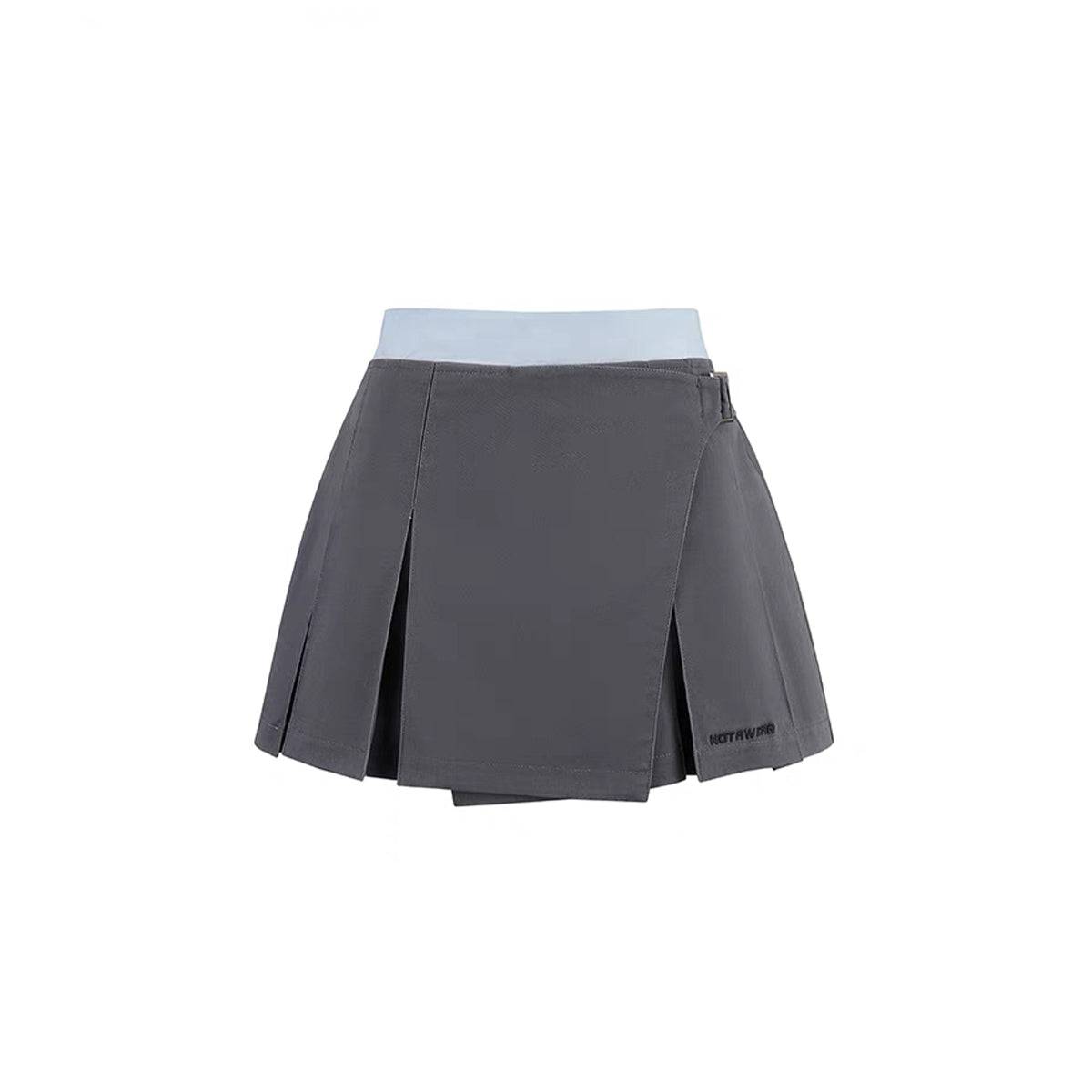 NotAwear Color Blocked Irregular Pleated Skirt