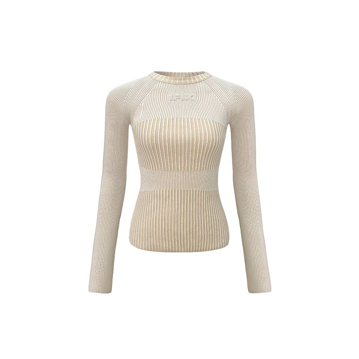 IFIK 3D Line Rib Knit Sweater