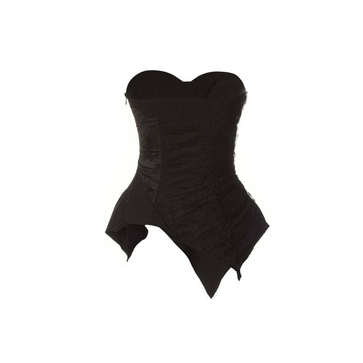 Elywood Gauze Brassiere Top Black