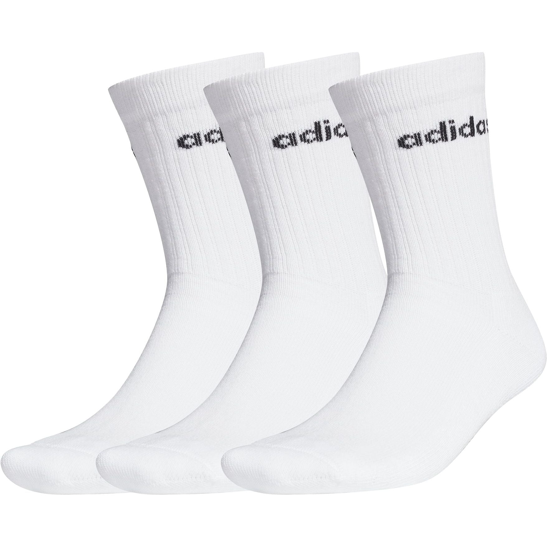 adidas Unisex Half Cushioned (3 Pack) Crew Socks Gym - White