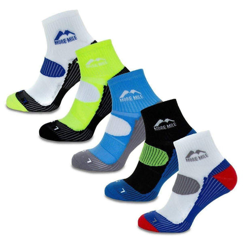 More Mile London Mens Running Socks (5 Pack) - Multi - Start Fitness