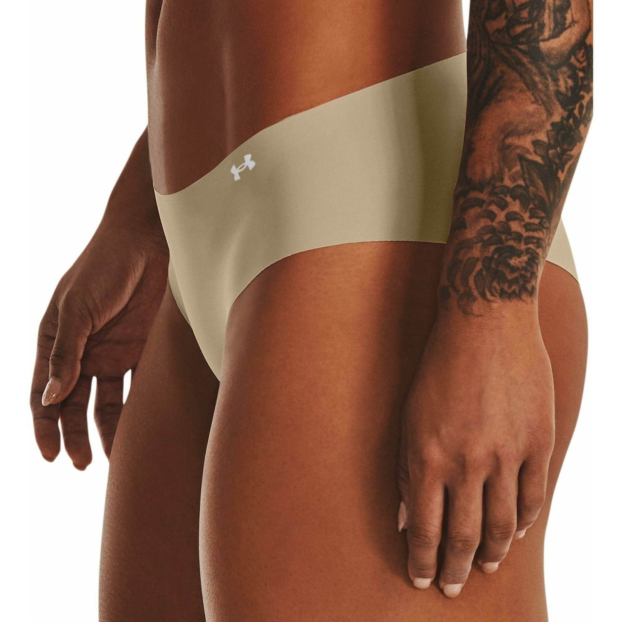panties Under Armour Pure Stretch Hipster 3 Pack - 004/Black/Beige