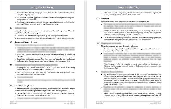 ISO 27001:2022 Acceptable Use Policy