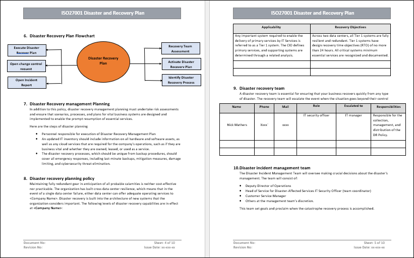 Disaster Recovery Plan Word Template, Disaster Recovery Plan Template Word, Disaster Recovery Plan, DRP Word Template