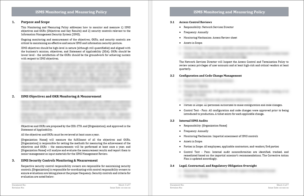 ISMS Monitoring and Measuring Policy, ISO 27001, ISO 27001 ISMS Monitoring and Measuring Policy