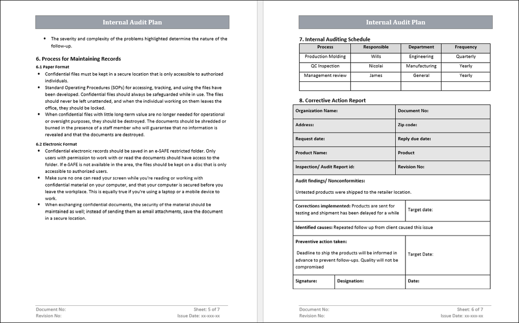 Internal Audit Plan