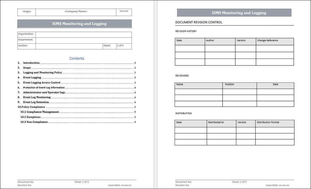 Logging and Monitoring