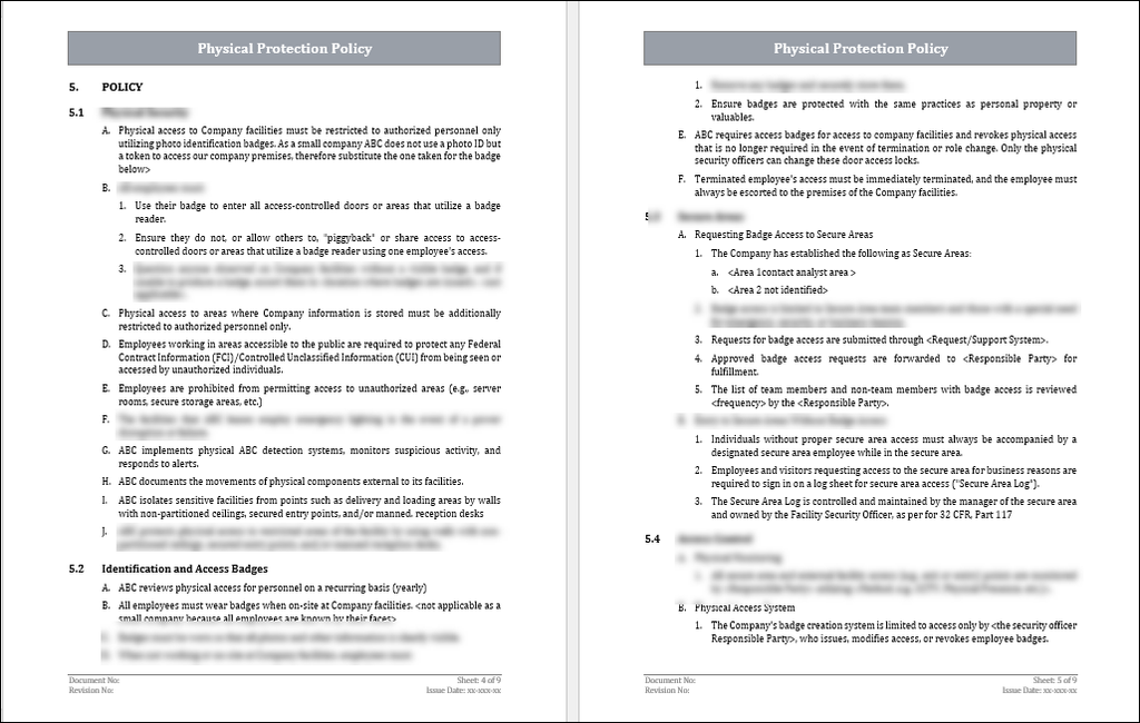 ISO 27001:2022 Physical Protection Policy Template Download