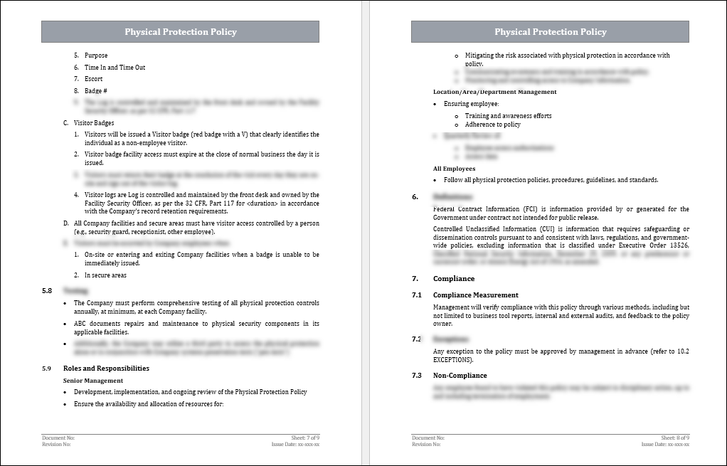 ISO 27001:2022 Physical Protection Policy Template Download