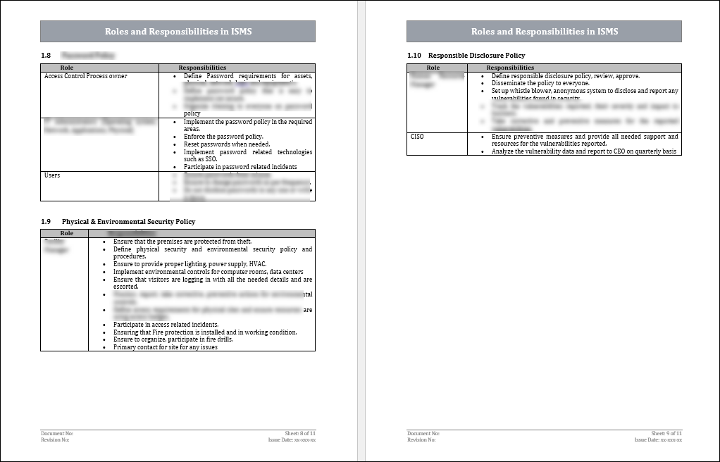 ISO 27001:2022 Roles and Responsibilities in ISMS Template Download