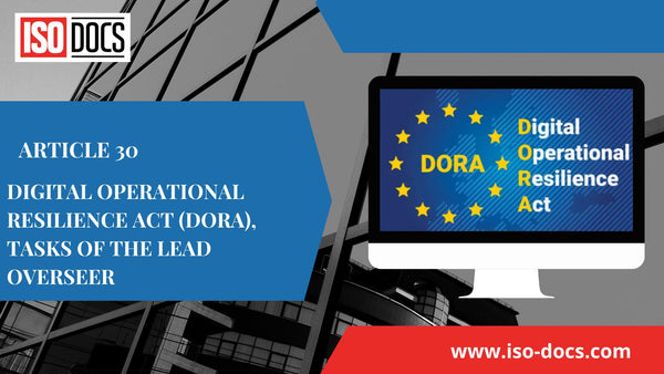 Article 30 Digital Operational Resilience Act (DORA), Tasks Of The Lead Overseer