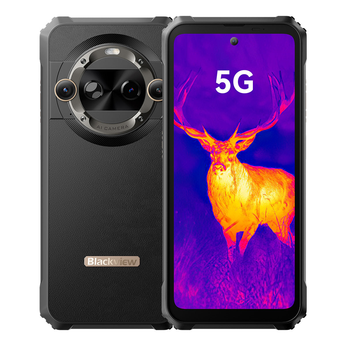 

Blackview BL9000 Pro 5G 12+512GB FLIR® Lepton 3.5 Thermal lmaging Camera MyFLIR® Pro APP 6.78-inch Dimensity 8020 6nm Ruggedized Cellphone 12GB+512GB, Black