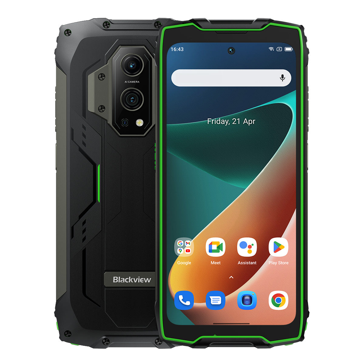 

Blackview BV9300 6.7-Inch 12+256GB 120Hz Display MediaTek Helio G99 6nm CPU 15080mAh 4G Outdoor Smartphone Flashlight / Green