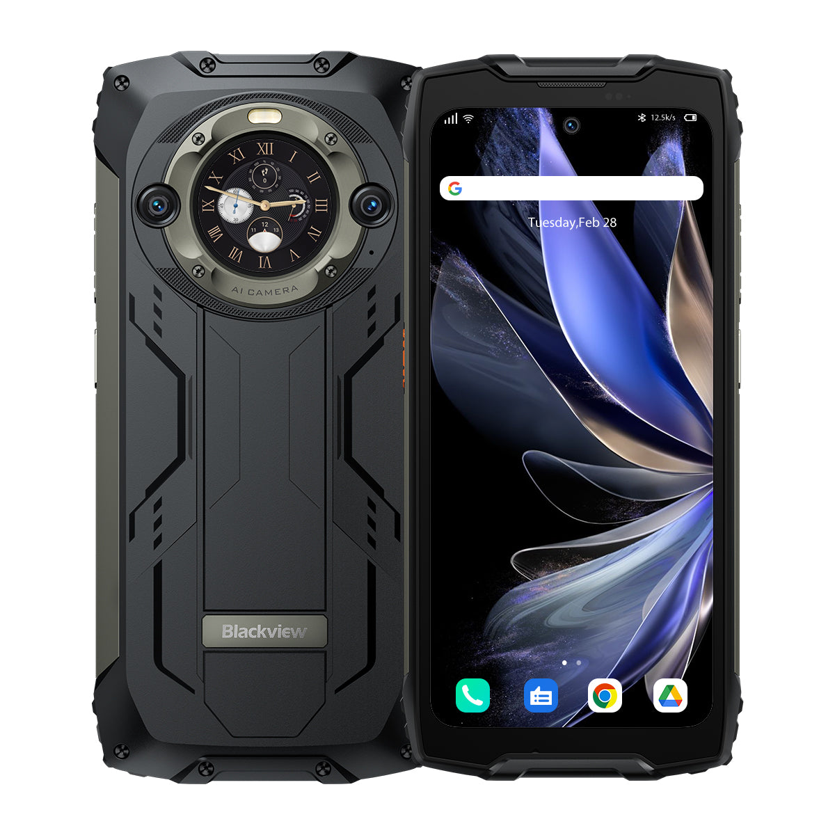 

Blackview BV9300 Pro 8/12GB+256GB 6.7-Inch Main & 1.3-inch Round Secondary Display Built-in 100LM Flashlight 15080mAh 4G Ruggedized Phone 12GB+256GB /, Black