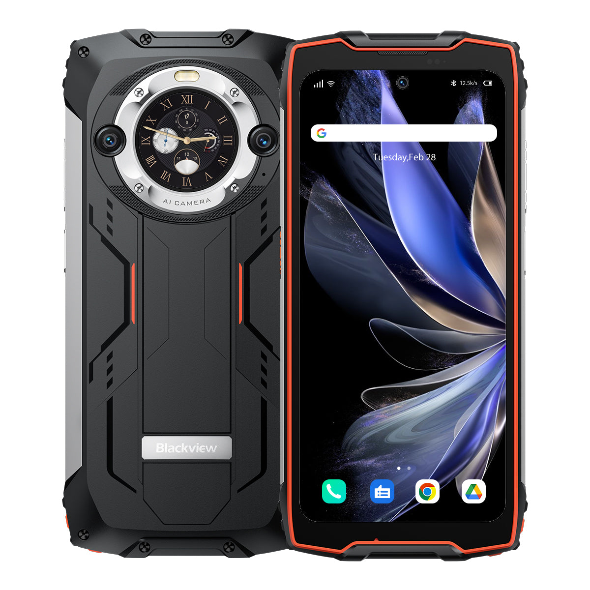

Blackview BV9300 Pro 8/12GB+256GB 6.7-Inch Main & 1.3-inch Round Secondary Display Built-in 100LM Flashlight 15080mAh 4G Ruggedized Phone 8GB+256GB /, Orange
