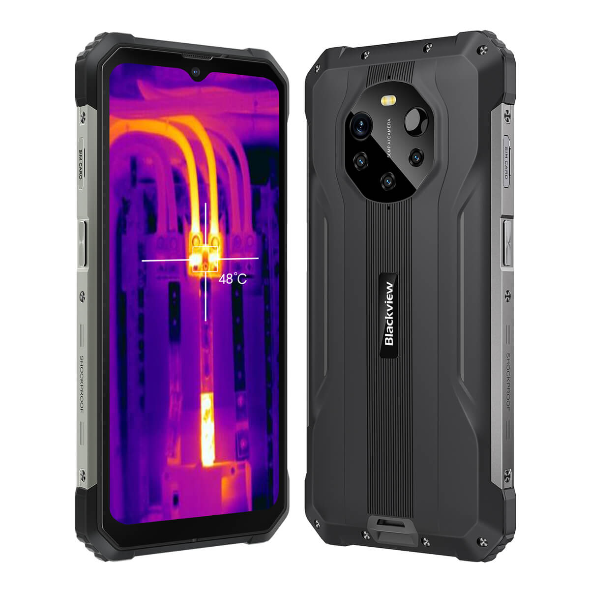 

Blackview BL8800 Pro 6.58" 8+128GB 5G Thermal Imaging Rugged Phone 8GB+128GB / Black