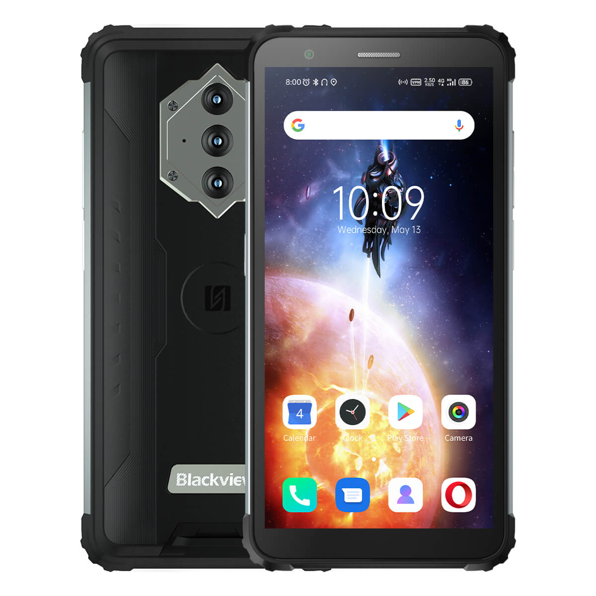 

Blackview BV6600E 5.7-inch 4+32GB Android 11 8580mAh 16MP+8MP Ruggedized 4G Cellphone 4GB+32GB / Black