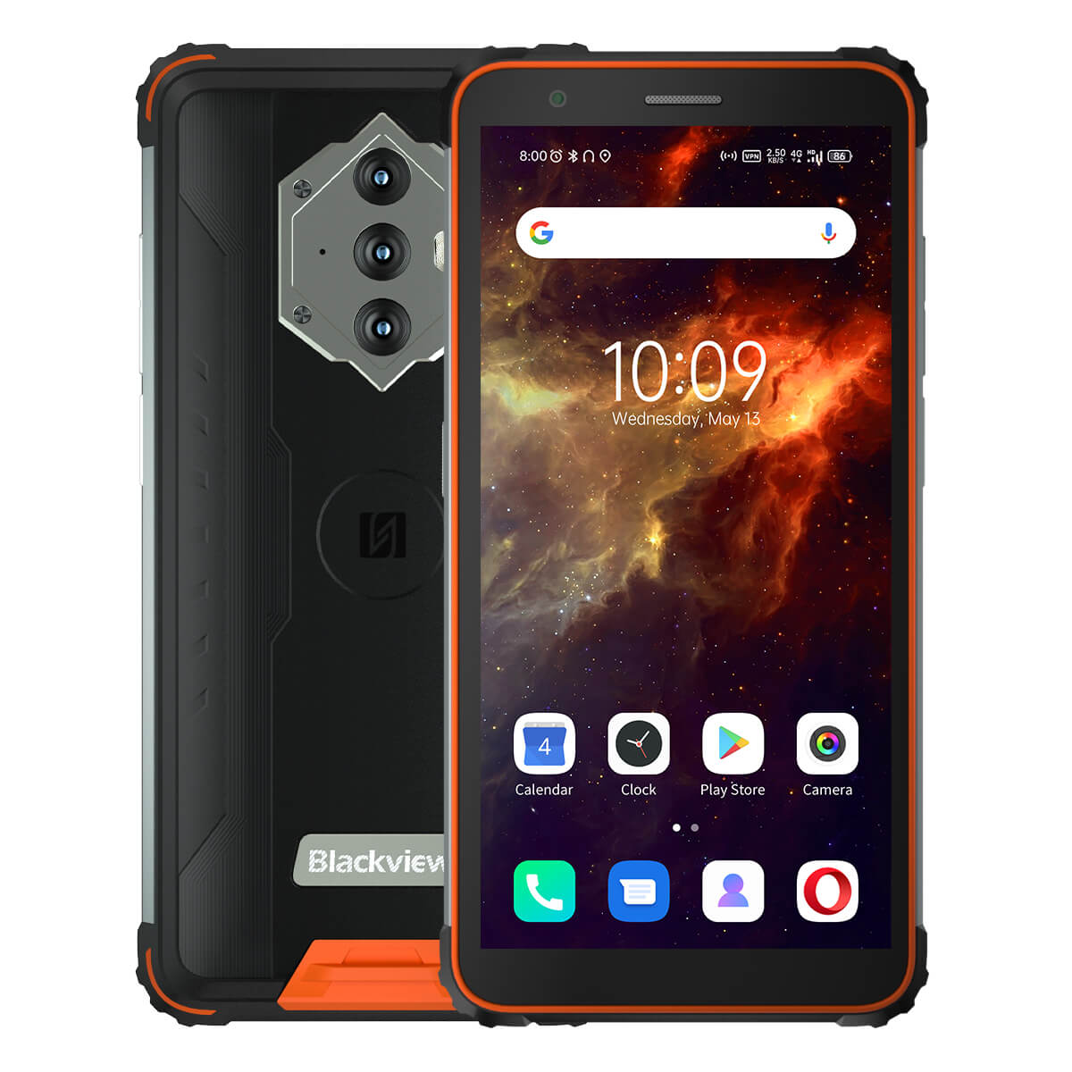 

Blackview BV6600E 5.7-inch 4+32GB Android 11 8580mAh 16MP+8MP Ruggedized 4G Cellphone 4GB+32GB / Orange