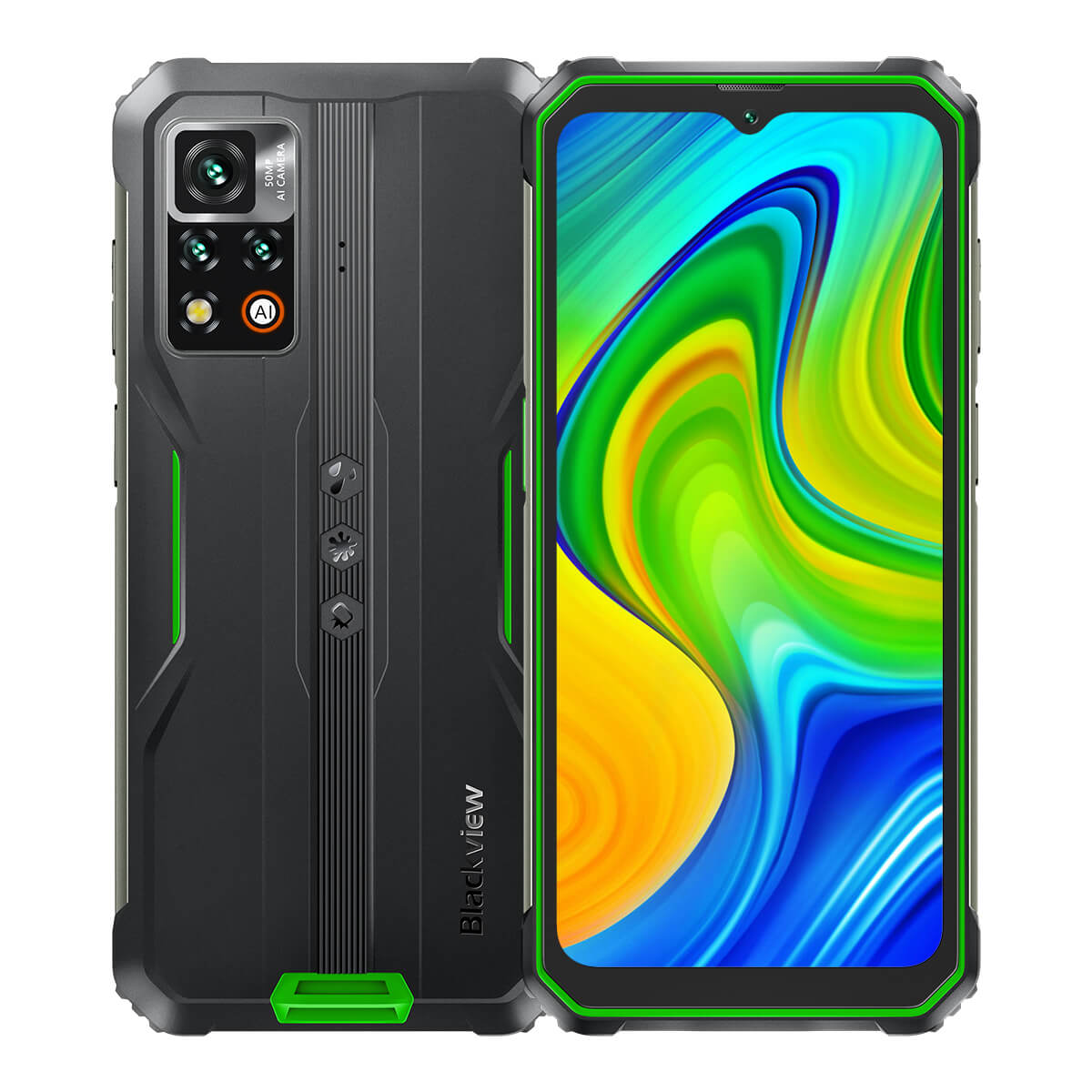 

Blackview BV9200 66W Fast Charge + 30W Wireless Charge 6.6-Inch 120Hz Display 8+256GB Rugged Smartphone 8GB+256GB / Green