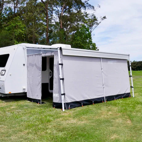 an annexe with shades for your caravan in the outdoors