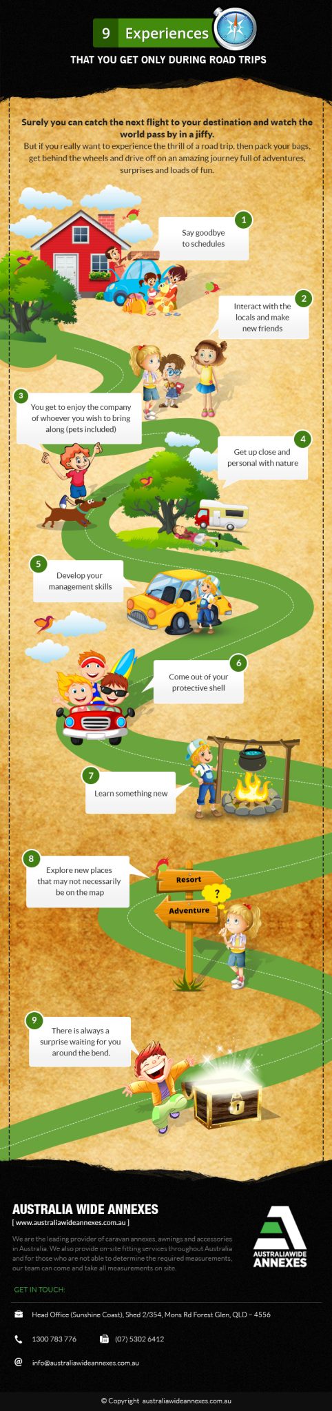 infographic 9 Experiences During Road Trips