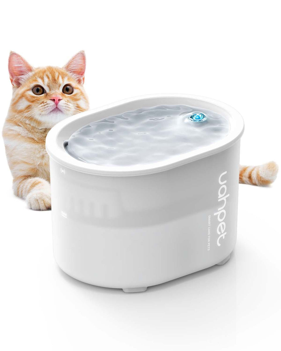 Uah Pet GLOW Wireless Cat Water Fountain With LED Light