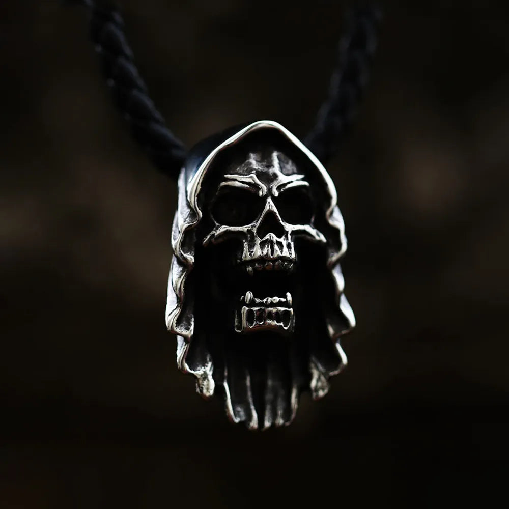 Grim Reaper Skull Pendant Skull Necklace