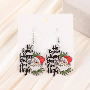 Gingerman Santa Christmas Earrings - Gothicq